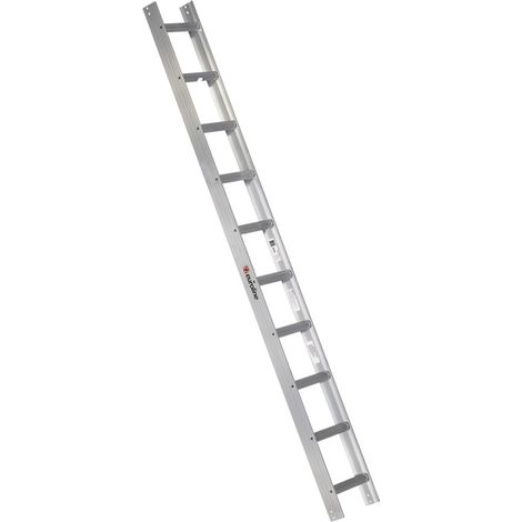 Euroline Premium Kaminkehrerleiter 10 Sprossen Alu natur (1/2)