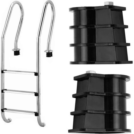 Pool Ladder Buckle, 2 Pcs Pool Handrail Cover with Built-in Plastic Parts (1/5)
