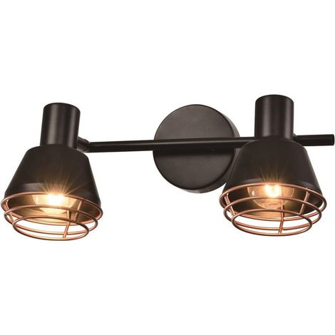 Plafonnier-applique Candellux Neria noir/or 2xE14 40W (1/4)