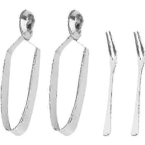4-teiliges Edelstahl-Set: Schneckengabeln, Cocktailgabeln, Servierzangen, Schneckenzangen-Set – Gut