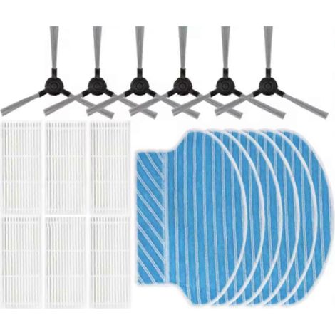 18 pièces pour accessoires de balayeuse RobZone Duoro X-Clean : brosse latérale et filtre (1/5)