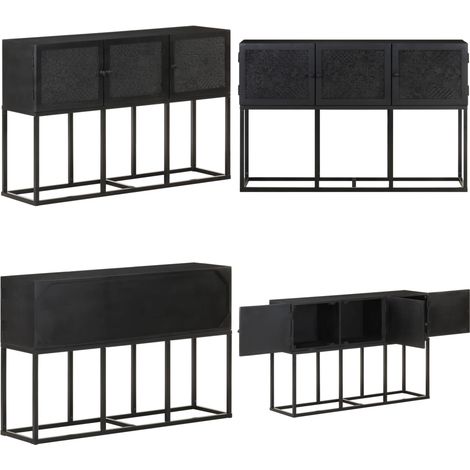 Buffet 115x30x76 cm Bois de manguier massif - Buffet - Meuble De Rangement - Commode - Bois Massif - Design Rustique - Home & Living (1/5)