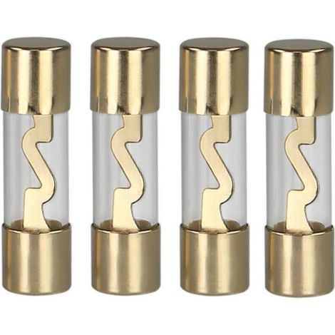 4 Fusibles AGU en verre dore 30A - 38mm
