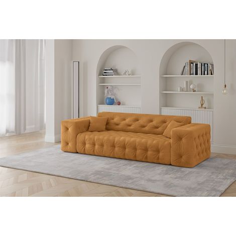Sofa Designersofa CHANTAL 3-Sitzer in Stoff Moly Orange (1/5)
