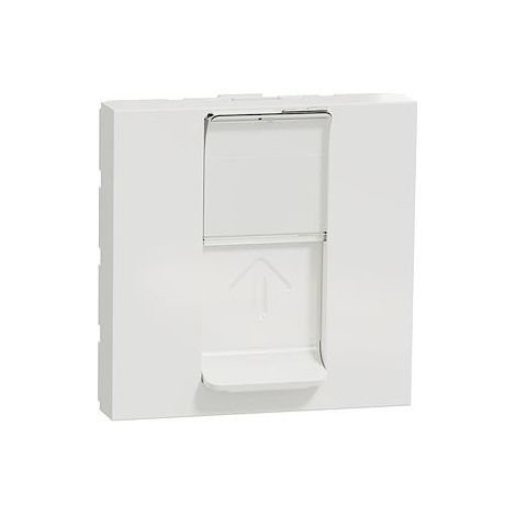 Schneider 341918 Unica - toma RJ45 simple - cat 6 FTP - 2 mod - Blanco - solo mecánica