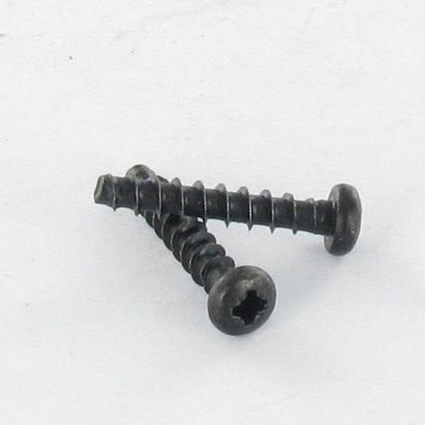 Vis PVC TRILOBE Tête cylindrique bombée TCB Pozi 3X16 FILET45 Acier zingué noir-1 pièce (1/3)