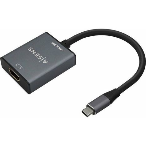 AISENS Convertitore da USB-C a HDMI 4K@30Hz in alluminio, USB-C/M-HDMI/H, grigio, 15 cm (1/3)