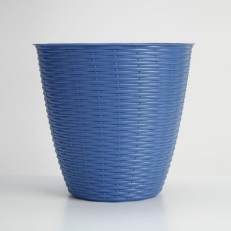 Cache-pot - PAGLIA - D 19 x H 17,6 cm - Bleu - Livraison gratuite