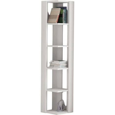 Estantería Vertical Senses 5 Huecos Blanca 34x161x34 cm