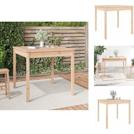 Gartentische - Living Gartentisch 82,5x82,5x76 cm Massivholz Kiefer (1/5)