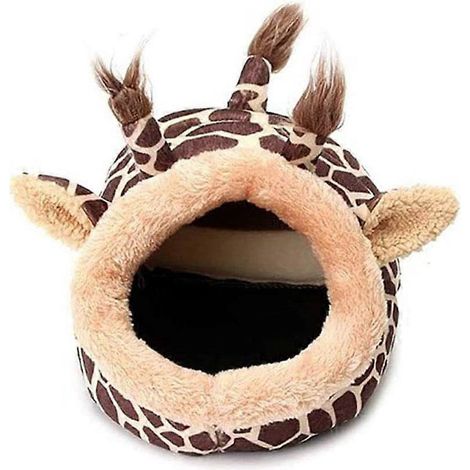 Baumwoll-Hamsternest in Giraffenform, weich und herausnehmbar, für Käfig oder kleines Häuschen. Kleine Größe.