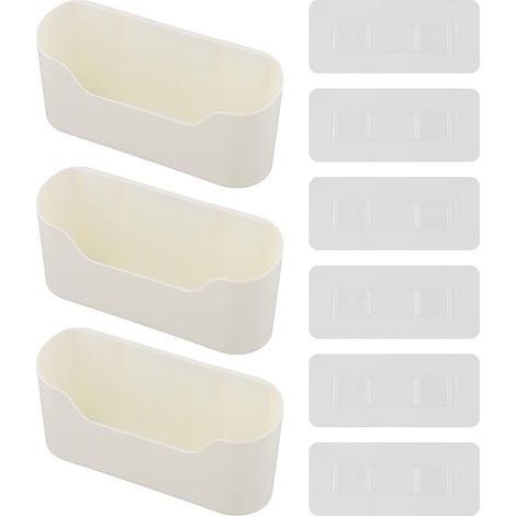 Scatole contenitore adesive per ante di armadi da cucina, scatole contenitore da parete per organizzare i tuoi oggetti in cucina, bagno e frigorifero (1/5)