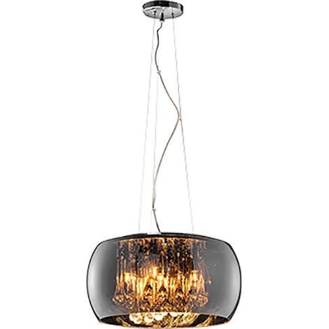 Suspensión Vapor Cristal Cromado Y Colgantes Ø40 cm Trio Iluminación (1/3)