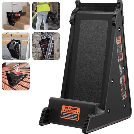 Niveleur d'Échelle, Charge 172,4 kg, Outil de Nivellement d'Échelle d'Escalier PP, Trémie de Tangage, Stabilisateur avec Rangement, Plate-forme Stable Facile à Utiliser, pour Sol Irrégulier (1/5)