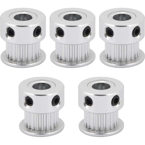 (5Pcs)Roue synchrone Poulie, Poulie de Distribution 20 Dents Diamètre d'alésage 6mm Denture Poulie pour imprimante 3D