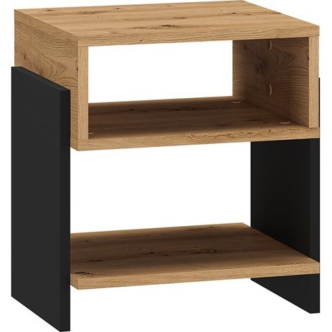 Mesita de noche Tara Madera y Negro