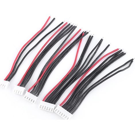 Packung mit 10 2-6S 10cm Balancer-Ladesteckern, 22 AWG, mit Silikonadapter. (1/5)