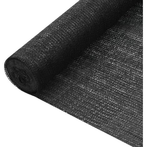 Filet brise-vue 1,2x10 m PEHD 75 g/m² noir (1/4)