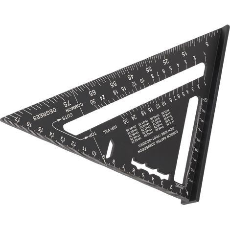 Règle d'angle 18 cm équerre de charpentier en aluminium 90° et 45° outil de mesure portable pour bricolage bois (1/5)
