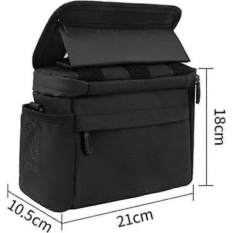 Sacoche de guidon étanche pour VTT avec support de téléphone pliable et écran tactile