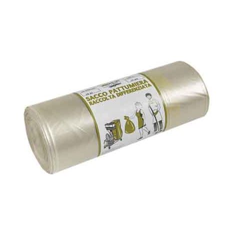 SACCHI PER NETTEZZA URBANA AMBRA 90x120 cm - Colore ambra (10 pz/kg) - 20 rotolo