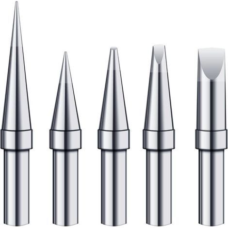 Set of 5 Practical Replacement Lead-Free Soldering Iron Tips Eta Etb Etd Ets Ett For Weller Wesd51 Wesd50 Wcc100 (1/5)