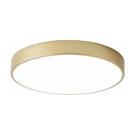 LED dorée, plafonnier encastré d'intérieur de 12 pouces 24W, proche du plafonnier, adapté à la salle de bain, à la chambre à coucher et au couloir (1/4)