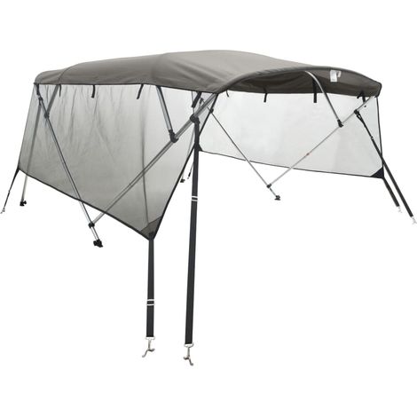 Maison Exclusive - Bimini Prua con Pareti Laterali Rete 4Arc243x(230-244)x137cm (1/5)