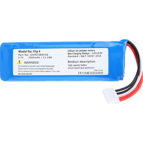 Batterie lithium portable 3000mAh pour enceinte Flip 4 - Version spéciale, accessoire de remplacement (1/5)