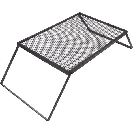 Barbecue de camping pliable, résistant aux hautes températures, robuste et portable, pour pique-niques et camping (50 x 35 cm, sans fourchette). (1/5)