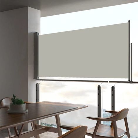 Brise-vue ou Auvent latéral Crème 60 cm de haut et 3 mètres de long. Idéal terrasse, patio et balcon. Discrétion et Intimité (1/5)