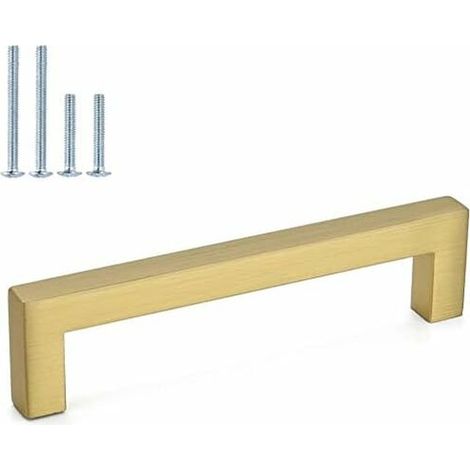 VURAHOME - 1 pièces poignées de meubles poignées de cuisine poignée en laiton poignées de meubles modernes, poignées pour enfants poignées dorées poignée d'armoire en acier inoxydable 256mm (1/5)