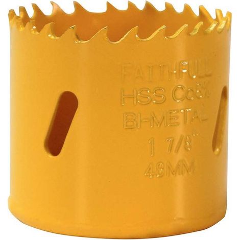 Faithfull Bi-Metal Cobalt Hole Saw 48mm for Precise and Durable Cutting (1/4)