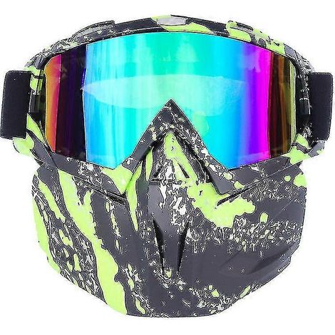 Masque et lunettes de protection Harley rétro pour casque, masque et lunettes de protection pour moto tout-terrain d'extérieur (H1)