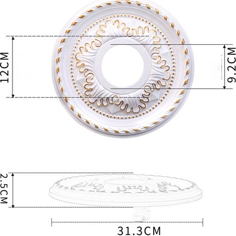 Décorations de plafond, panneaux décoratifs de plafond, disques décoratifs muraux (1/5)