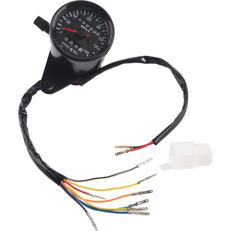 Robuster Kilometerzähler – Motorrad-Tachometer aus Metall, stoß- und rostbeständig, LED-Beleuchtung, duale Tachometeranzeige. (1/5)
