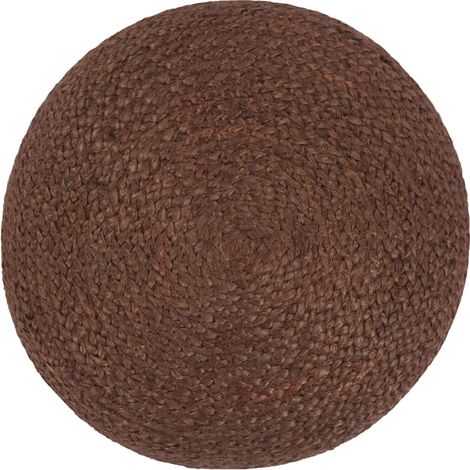 Pouf fait à la main Marron 40 x 45 cm Jute (1/3)