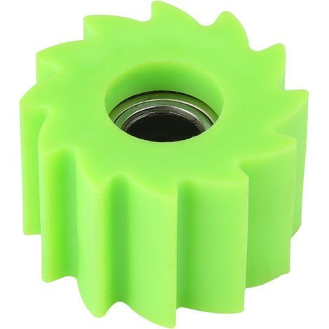Guía de rueda de motocicleta, polea de rodillo de cadena de motocicleta de 8 mm, plástico sólido, elegante para bicicleta (verde) (1/5)