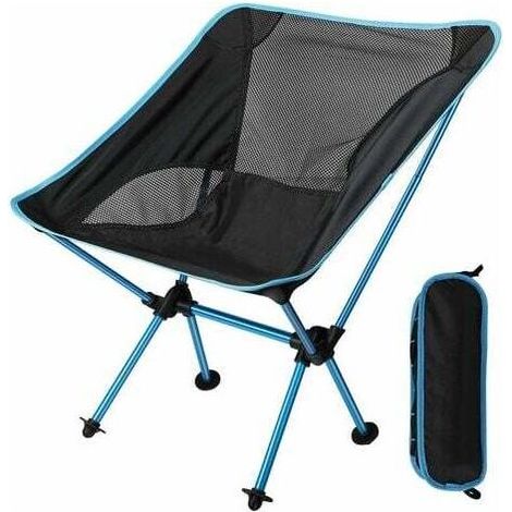 Chaise de camping ultra légère, pliable, compacte, en alliage d'aluminium, portable, avec sac à main, adaptée au camping en plein air, barbecue, pique-nique, plage, pêche (1/5)