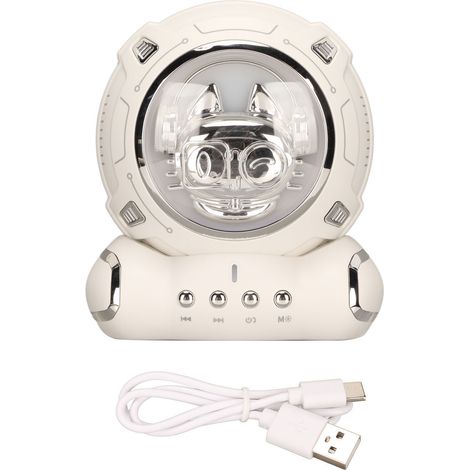 Enceinte Bluetooth 5.0 Mini Portable - Son Stéréo Puissant avec Basses Profondes, pour Téléphone, MP3, Ordinateur - Blanc - Idéale pour Extérieur (1/5)