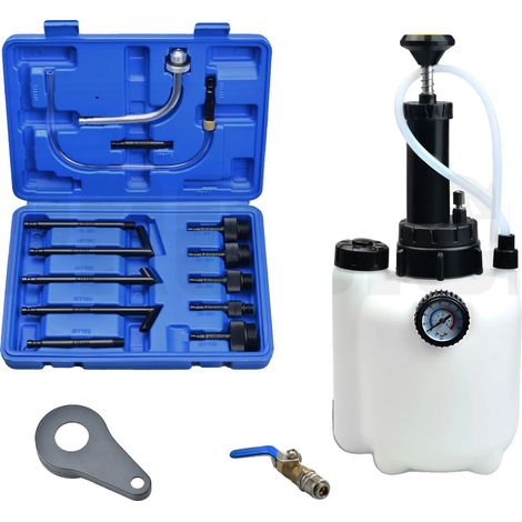 Handgetriebeölpumpe, 3L Kapazität, einschließlich 13 ATF-Adaptern, langlebige Kunststoffkonstruktion, manuelle Bedienung, effiziente (1/5)