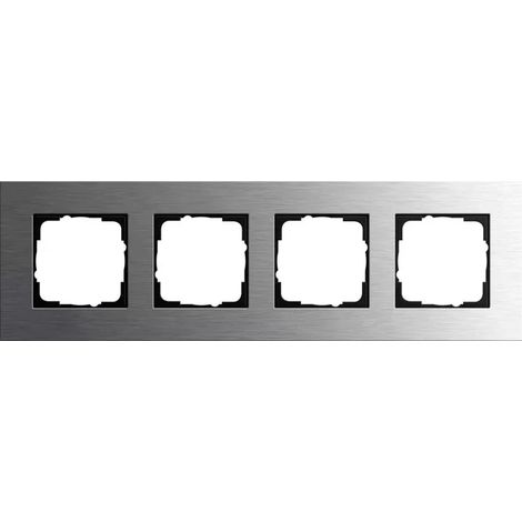 Gira Abdeckrahmen 4f Gira Esprit Edelstahl [0214219], 0214 219 (1/2)