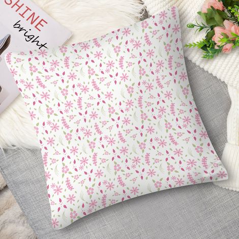Housse de coussin floral dessin main (1/5)