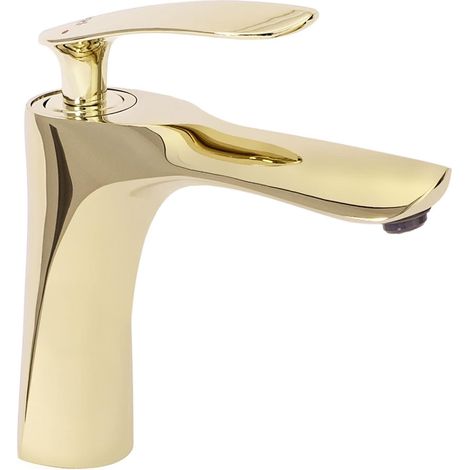 Robinet de lavabo bas, mitigeur de salle de bain en laiton, poignée unique, robinet réglable pour le lavage des mains, eau chaude et eau froide (1/5)