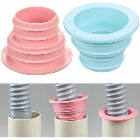 Bouchon Etanche En Silicone - Pour Evacuation Salle De Bain Cuisine Machine A Laver - Diamètre Intérieur 38 À 48 Mm - 2 Pièces (1/5)