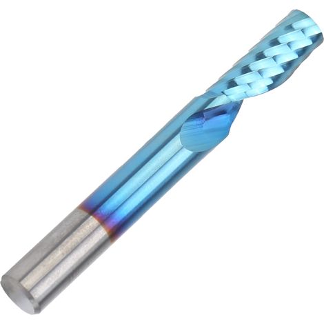 Fraise à spirale monobloc en acier au tungstène, finition bleue, outils CNC 6x15x50 (1/5)