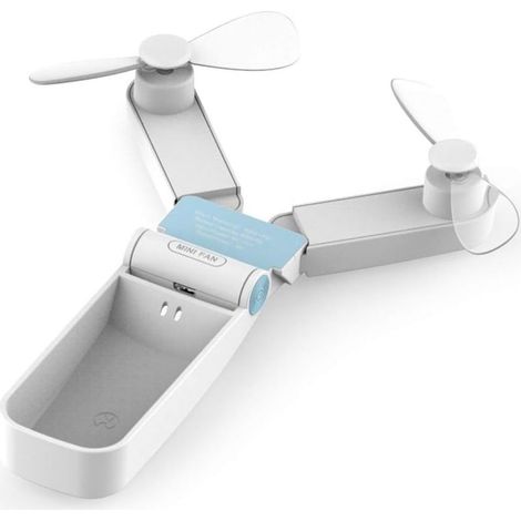 Mini ventilatore USB pieghevole palmare, ventilatore portatile compatto 2 velocità, cavo USB incluso, ventilatore personale per la casa, ufficio e viaggi, estate (1/5)