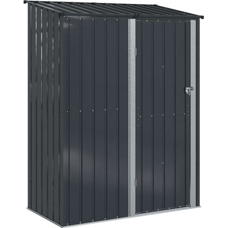 Cobertizos de jardín Antracita 153,5 x 86 x 200 cm Metal vidaXL