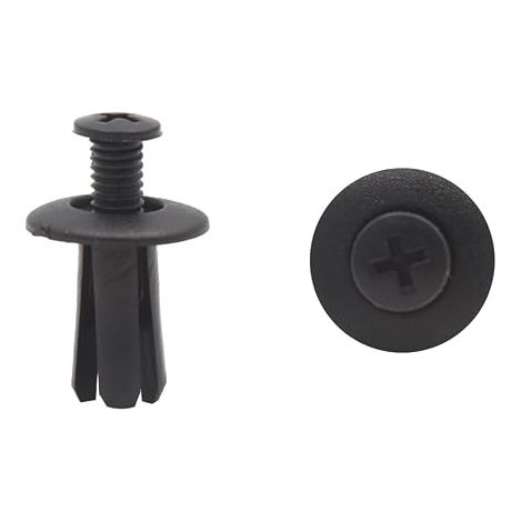 20pcs Black Plastic Car Expansion Rivets Push Wing Splash 8 mm Clip (1/2)