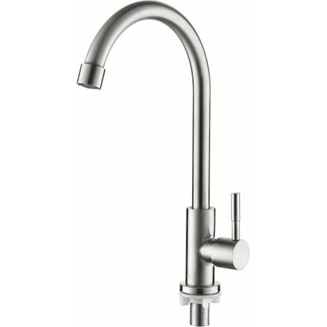 Lucky-88 – Mitigeur de cuisine rotatif 360° – Acier inoxydable 304 – Aérateur Nerperl silencieux – Économie d'eau 30% – Installation rapide (1/4)
